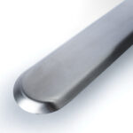 Tactilo ground surface indicator model GS made of stainless steel, smooth surface on top.