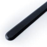 Directional tactile ground surface indicator made of polyurethane, black color in size 16 x 295 x 3,5 mm made by Tactilo.